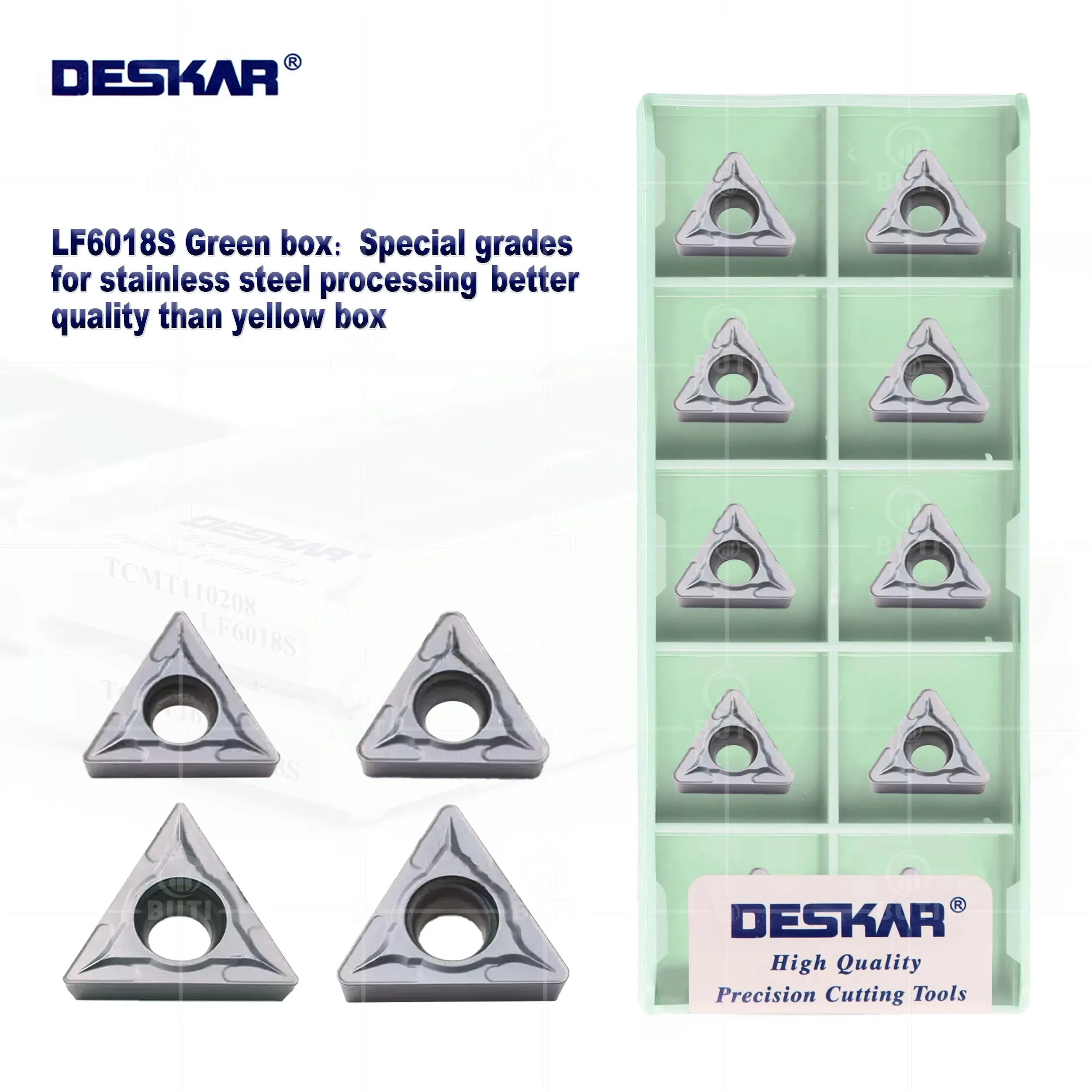 DESKAR 100% оригинал TCMT110204 TCMT110208 TCMT16T304 TCMT16T308 LF6018S Токарный станок с ЧПУ Вставки Лезвие из нержавеющей стали из твердого сплава
DESKAR 100% оригинал TCMT110204 TCMT110208 TCMT16T304 TCMT16T308 LF6018S Токарный станок с ЧПУ Вставки Лезвие из нержавеющей стали из твердого сплава