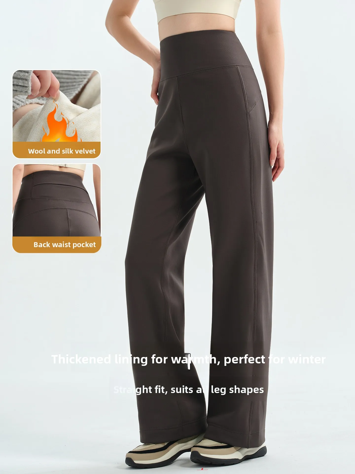 Коричневые брюки Fce Lined Thi, прямые брюки из овчины, женские брюки для йоги, длинные брюки с высокой талией, теплые утягивающие широкие брюки
Коричневые брюки Fce Lined Thi, прямые брюки из овчины, женские брюки для йоги, длинные брюки с высокой талией, теплые утягивающие широкие брюки