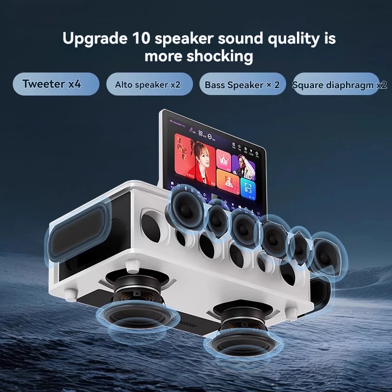 Touchscreen Karaoke System with 2 Wireless Mics All-in-One Sound System for KTV Movie Bluetooth HDMI YouTube 14.1''
Touchscreen Karaoke System with 2 Wireless Mics All-in-One Sound System for KTV Movie Bluetooth HDMI YouTube 14.1''