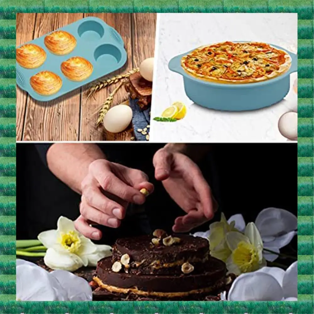 B76A Silicone Bakeware Set Nonstick Baking Pans Cake Molds Set For Baking Cookies Baking Sheet Cake Pan Bread Pan Pizza Pan
B76A Silicone Bakeware Set Nonstick Baking Pans Cake Molds Set For Baking Cookies Baking Sheet Cake Pan Bread Pan Pizza Pan