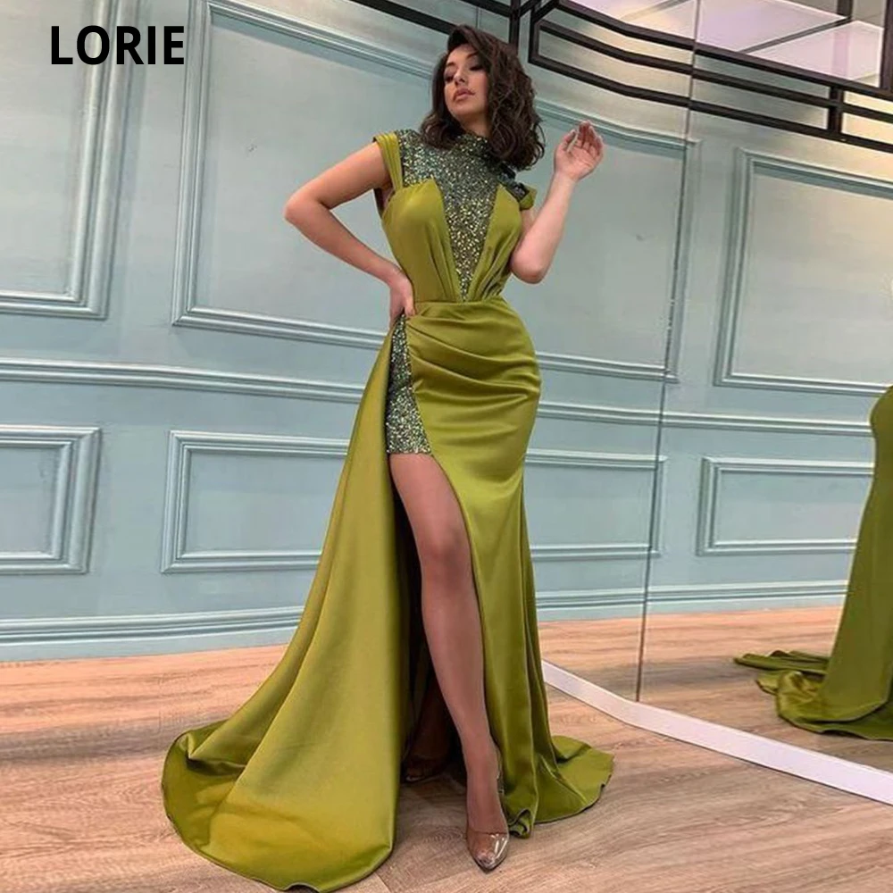 LORIE High Neck Mermaid Saudi Arabia Prom Dresses Sexy Side Split Women Long Party Gowns Green Evening Dress Robes De Soirée
LORIE High Neck Mermaid Saudi Arabia Prom Dresses Sexy Side Split Women Long Party Gowns Green Evening Dress Robes De Soirée