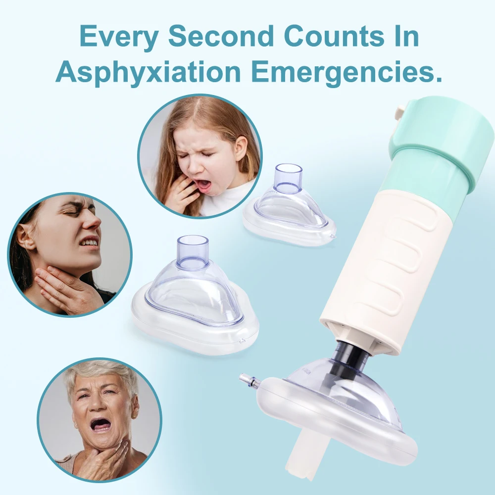 First Aid Anti Choking Rescue Device Automatic for Adults Kids with 3 Different Sizes Masks Home Airway Assist Emergency Kit
First Aid Anti Choking Rescue Device Automatic for Adults Kids with 3 Different Sizes Masks Home Airway Assist Emergency Kit