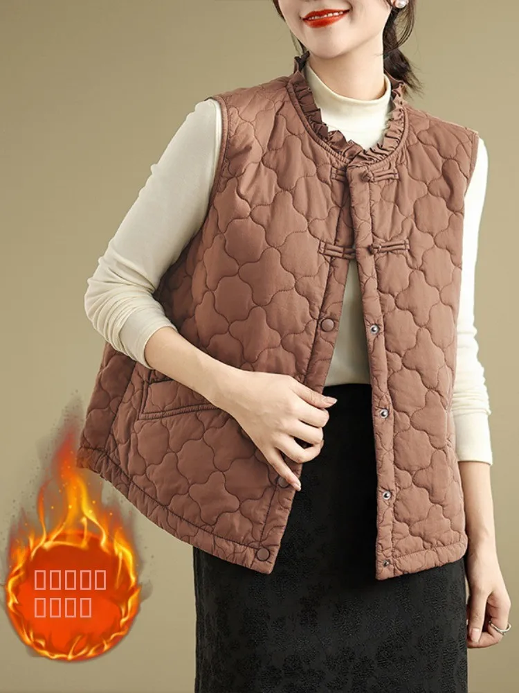 Женский зимний хлопковый жилет Ele: легкий, теплый, с узором «Тыква», модный, с подплечниками, топ-жилет
Женский зимний хлопковый жилет Ele: легкий, теплый, с узором «Тыква», модный, с подплечниками, топ-жилет