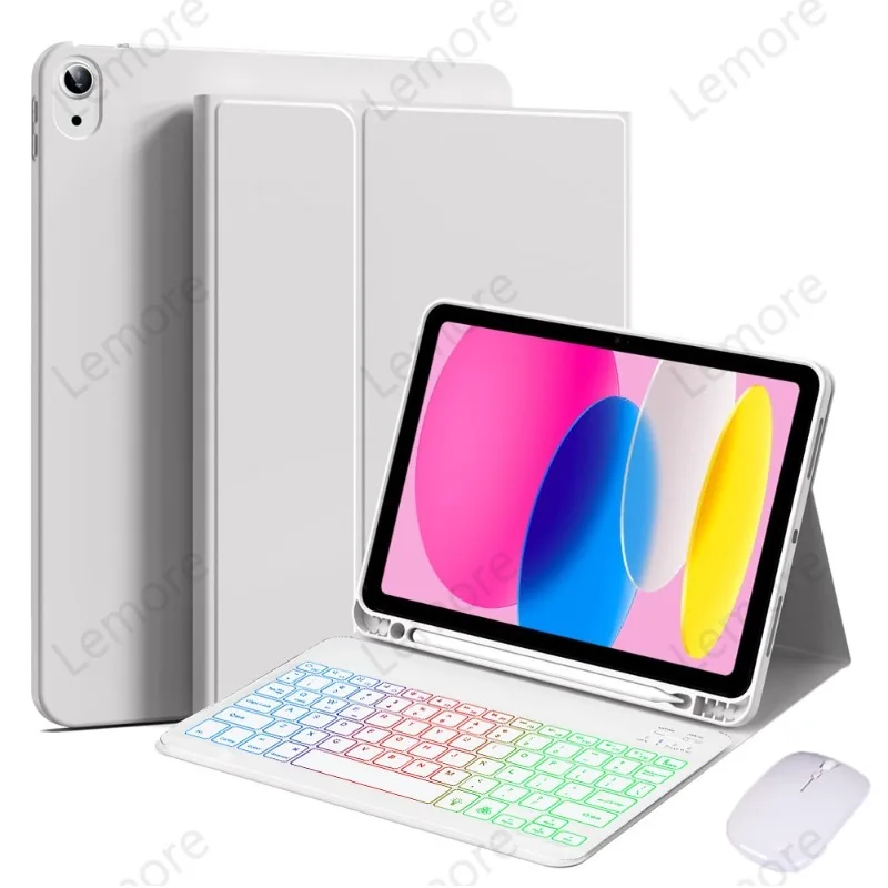 Tablet Case with Rainbow Backlit Keyboard for iPad A16 2025 / iPad 11th Generation 11 inch Case with Pencil Slot Stand Cover
Tablet Case with Rainbow Backlit Keyboard for iPad A16 2025 / iPad 11th Generation 11 inch Case with Pencil Slot Stand Cover