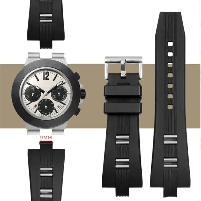 Durable Black Convex Mouth Silicone Rubber Watchband 26X9mm 22X8mm Pin Clasp Resin Strap Fit For Diagono Aluminium Watch
Durable Black Convex Mouth Silicone Rubber Watchband 26X9mm 22X8mm Pin Clasp Resin Strap Fit For Diagono Aluminium Watch