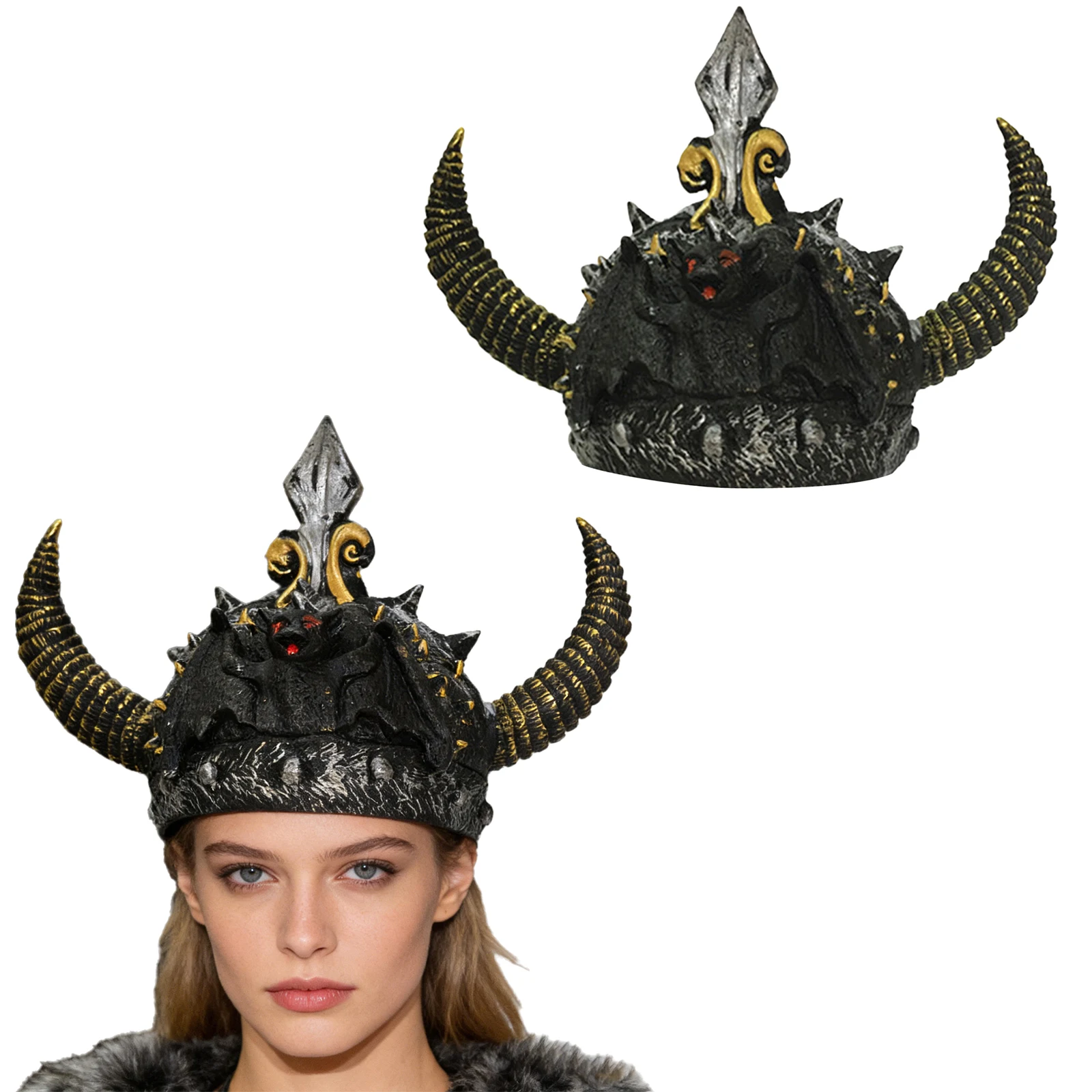 Medieval Viking Helmet with Horns Ancient Warrior Battle Helmet Viking Cosplay Costume Headgear Halloween Hat
Medieval Viking Helmet with Horns Ancient Warrior Battle Helmet Viking Cosplay Costume Headgear Halloween Hat