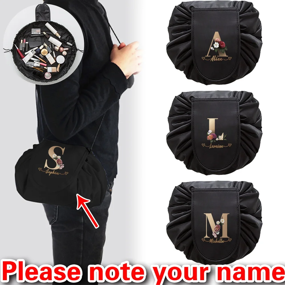 Customize Any Name Makeup Bag Drawstring Makeup Bag Waterproof Toiletries Storage Bag Rose Gold Letter Series
Customize Any Name Makeup Bag Drawstring Makeup Bag Waterproof Toiletries Storage Bag Rose Gold Letter Series