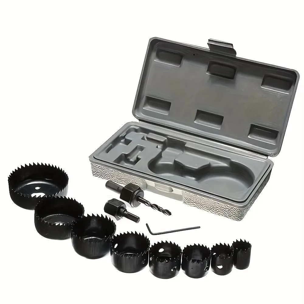 11pcs Carbon Steel Hole Saw Kit - Versatile & Precise for Wood, PVC, Plastic | Durable, Easy-to-Use for DIY & Pros
11pcs Carbon Steel Hole Saw Kit - Versatile & Precise for Wood, PVC, Plastic | Durable, Easy-to-Use for DIY & Pros