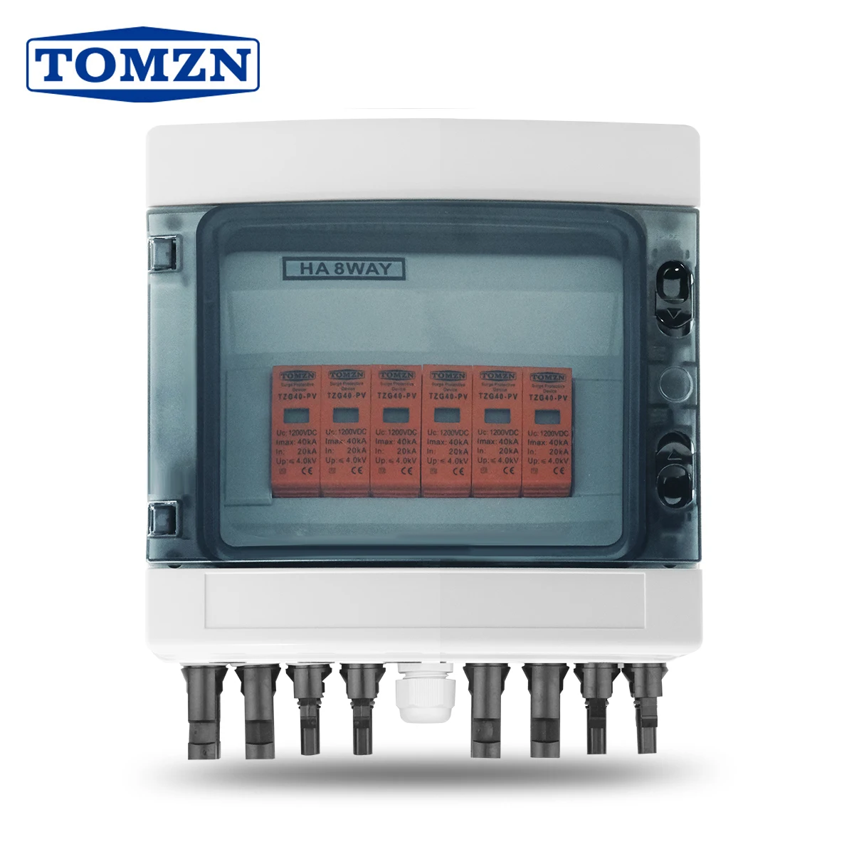 Solar photovoltaic lightning protection grounding box PV Combiner 4 input 1 out DC 1200V Fuse Waterproof Box IP65 8 ways
Solar photovoltaic lightning protection grounding box PV Combiner 4 input 1 out DC 1200V Fuse Waterproof Box IP65 8 ways