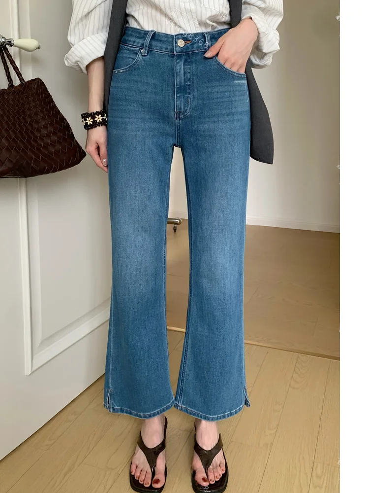Xuanxuanchen Nine-Tenths Bell Bottom Jeans Women's Thin Spring Summer Denim Pants Slimming Versatile Elastic Bell Bottoms
Xuanxuanchen Nine-Tenths Bell Bottom Jeans Women's Thin Spring Summer Denim Pants Slimming Versatile Elastic Bell Bottoms