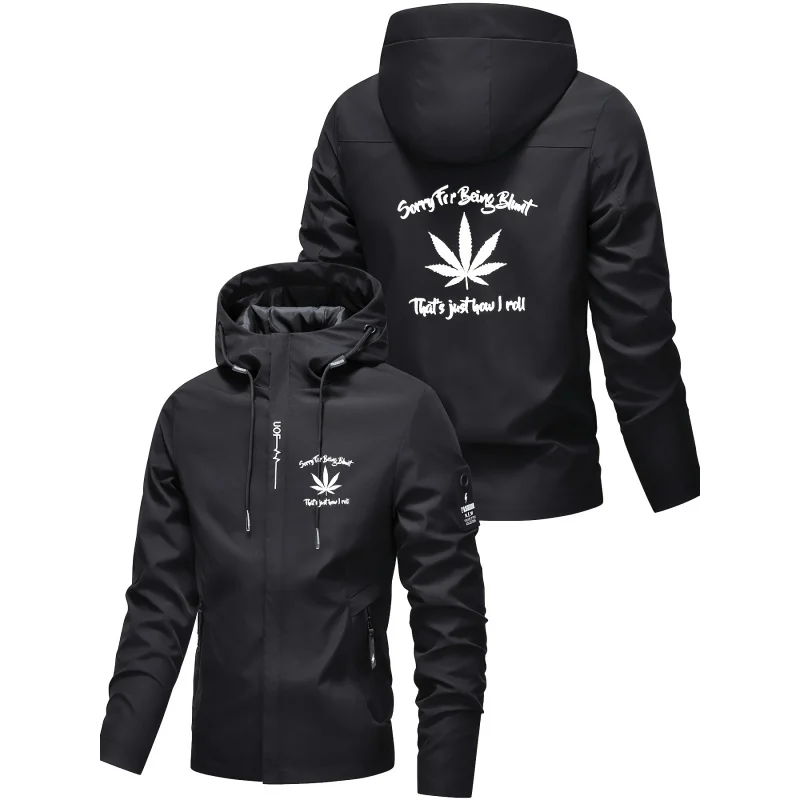 Couple jacket, minimalist leaf letter pattern print, men's outdoor hiking windproof jacket, multi-functional casual hoodie
Couple jacket, minimalist leaf letter pattern print, men's outdoor hiking windproof jacket, multi-functional casual hoodie