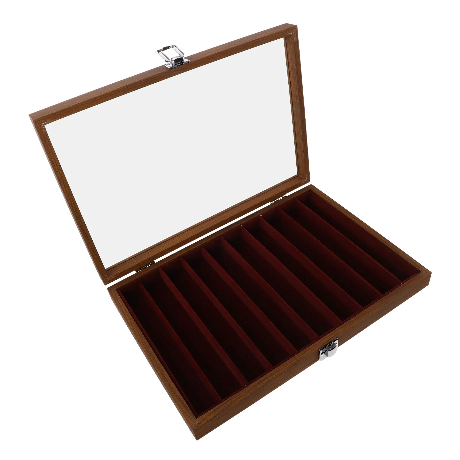 Stylish Wooden Jewelry Storage Box Necklace Display Holder with Clear Glass Lid Anti-Tangle Layout for Long Chains Pendants
Stylish Wooden Jewelry Storage Box Necklace Display Holder with Clear Glass Lid Anti-Tangle Layout for Long Chains Pendants