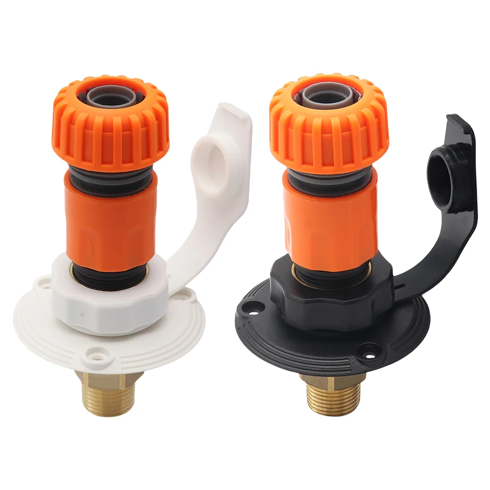 RV Water Inlet 3/4 NH Female to 1/2 NPT Male RV City Water Fill Inlet with Check Valve RV Water Hose Connector
RV Water Inlet 3/4 NH Female to 1/2 NPT Male RV City Water Fill Inlet with Check Valve RV Water Hose Connector