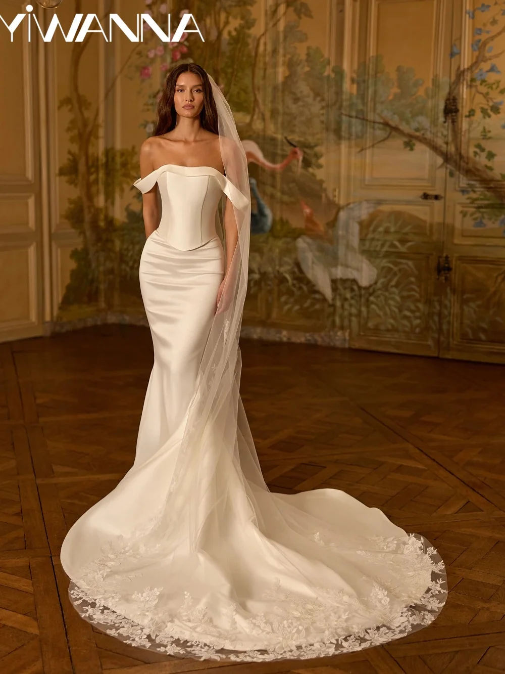 Ivory Satin Corset Long Wedding Dress Charming Strapless Off Shoulder Bridal Gown Customized Elegant Mermaid Dresses For Bride
Ivory Satin Corset Long Wedding Dress Charming Strapless Off Shoulder Bridal Gown Customized Elegant Mermaid Dresses For Bride