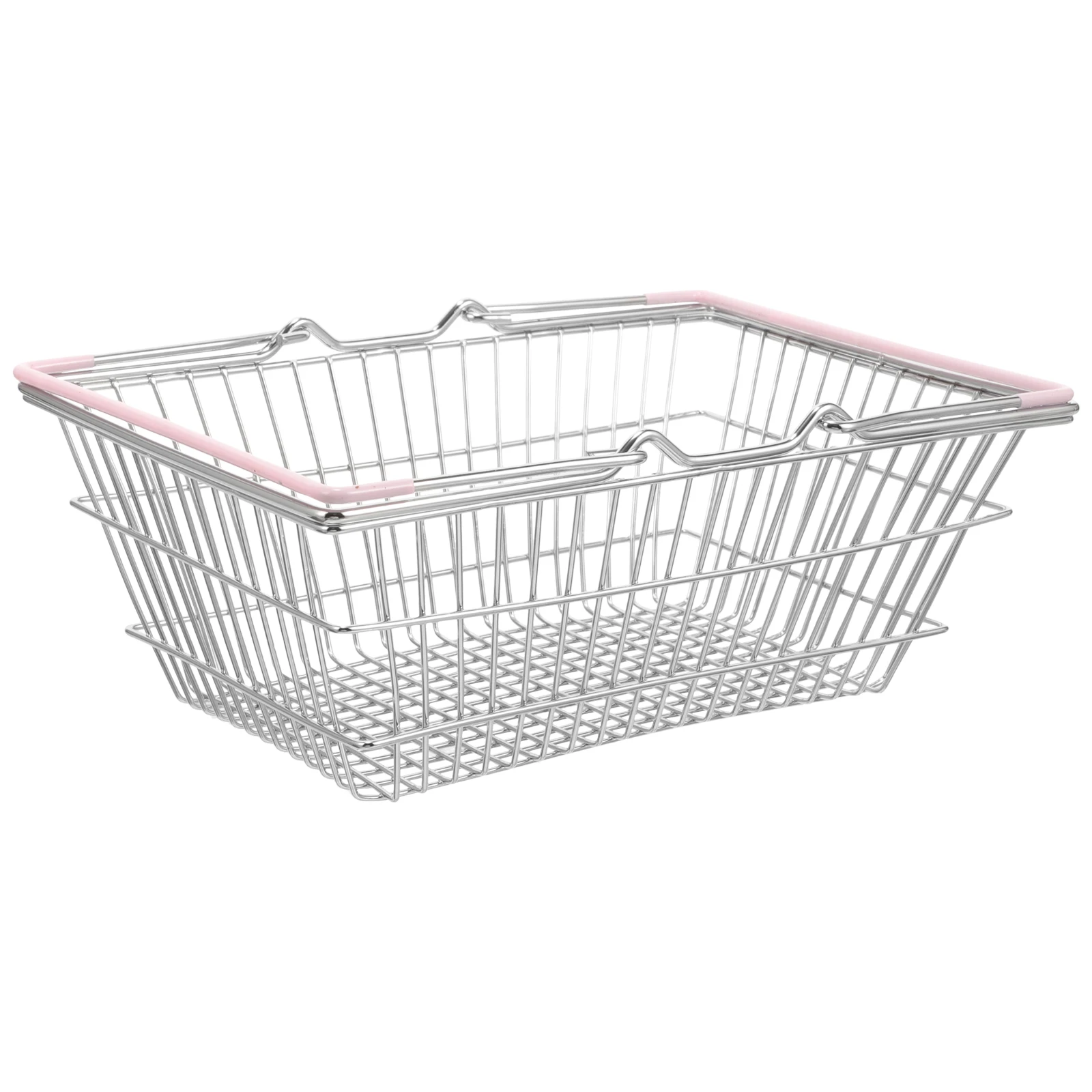 1pc Pink Shopping Basket for Cosmetics Storage Smooth Handle Handheld Shopping Basket Kitchen Bedroom Portable Storage Solution 
1pc Pink Shopping Basket for Cosmetics Storage Smooth Handle Handheld Shopping Basket Kitchen Bedroom Portable Storage Solution
