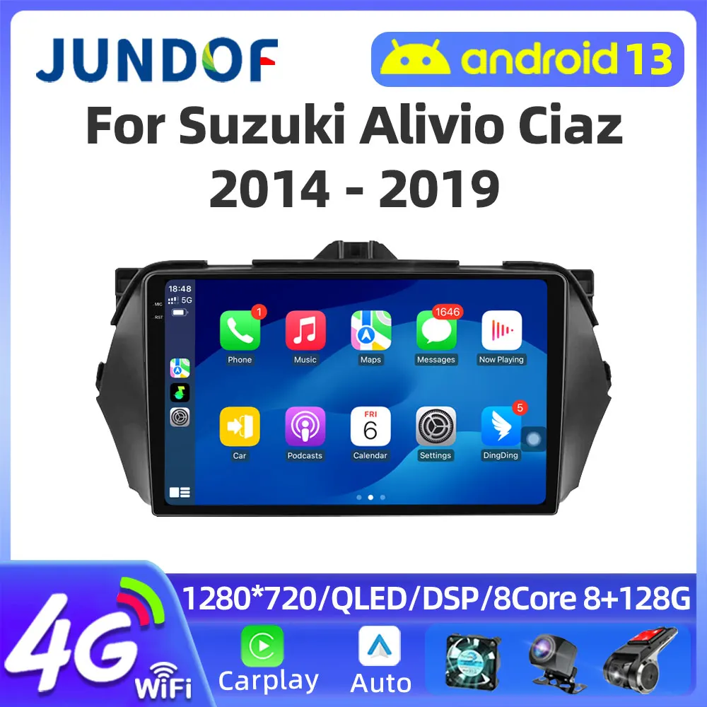 JUNDOF Car Multimedia Player For Suzuki Alivio Ciaz 2014-2019 wireless Carplay Android Auto 4G Wifi 2din
JUNDOF Car Multimedia Player For Suzuki Alivio Ciaz 2014-2019 wireless Carplay Android Auto 4G Wifi 2din