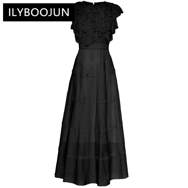 ILYBOOJUN Fashion Women's New Round Neck Short Sleeved Flounced Edge Patchwork Breathable Mesh Long Formal Dresses Maxi Dress
ILYBOOJUN Fashion Women's New Round Neck Short Sleeved Flounced Edge Patchwork Breathable Mesh Long Formal Dresses Maxi Dress