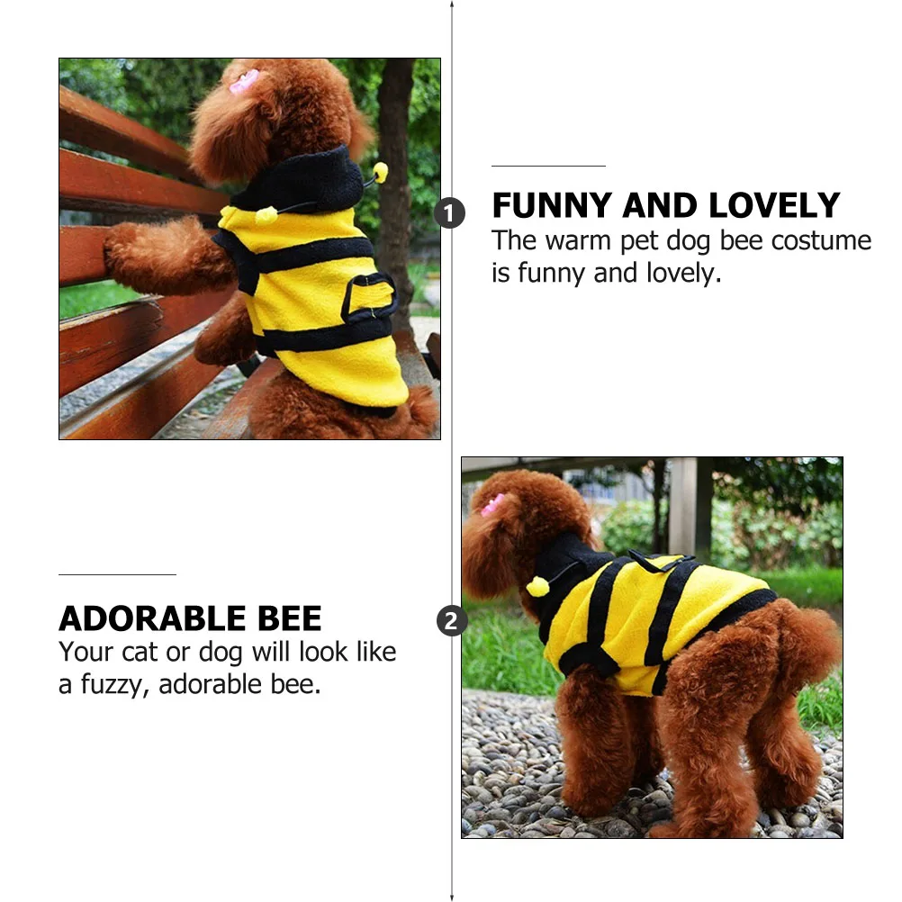 Pet Bee Costume Warm Fleece Dog Clothes Halloween Outfit Small Size Chihuahua Pomeranian Cat Bumblebee Apparel Dog Jacket Pet
Pet Bee Costume Warm Fleece Dog Clothes Halloween Outfit Small Size Chihuahua Pomeranian Cat Bumblebee Apparel Dog Jacket Pet