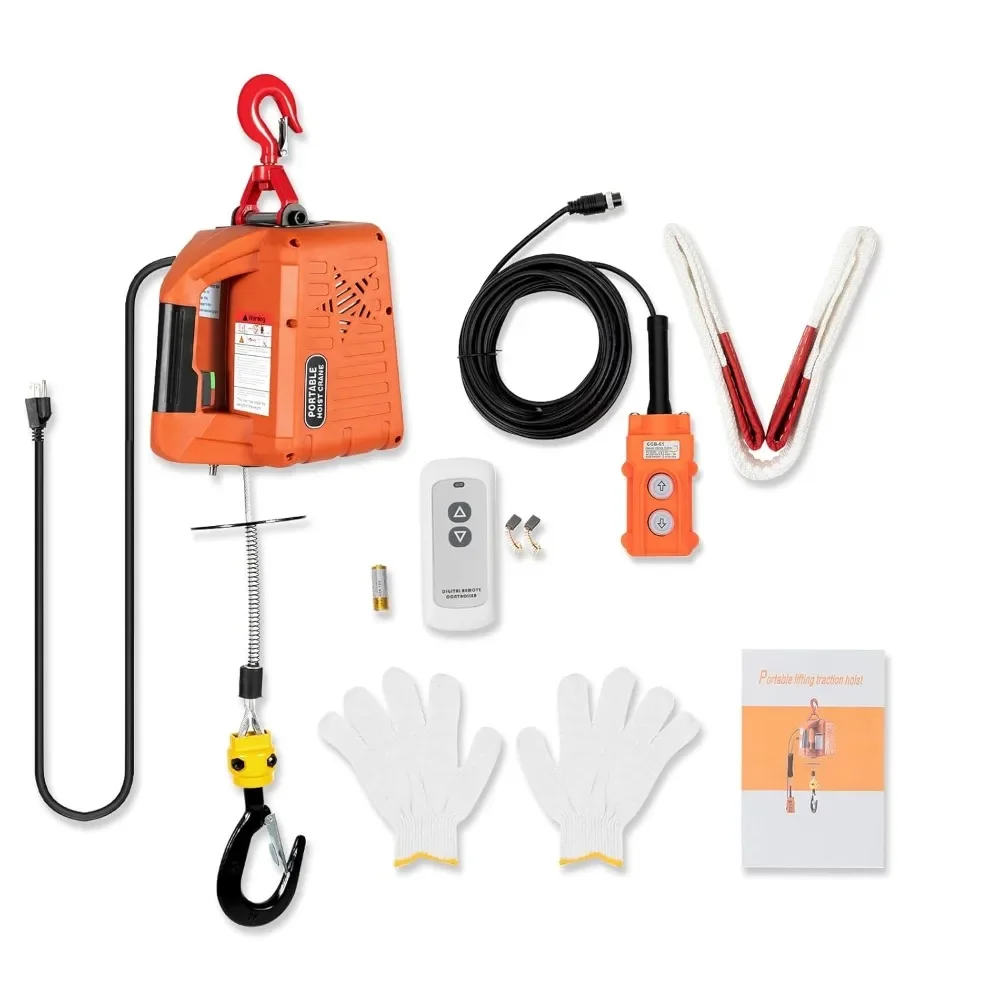 Electric Hoist Winch Portable Electric Power Winch New Upgrade Electric Hoist Crane w/Overload Protection 38ft Lifting Height
Electric Hoist Winch Portable Electric Power Winch New Upgrade Electric Hoist Crane w/Overload Protection 38ft Lifting Height