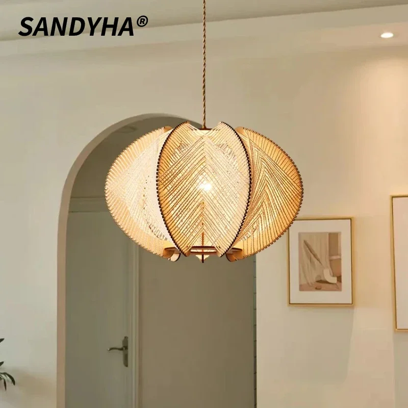 SANDYHA Modern Pendant Light Hemp Rope Wood Chandelier Living Room Bedroom Hanging Lamps for Ceiling Room Art Decor Lighting
SANDYHA Modern Pendant Light Hemp Rope Wood Chandelier Living Room Bedroom Hanging Lamps for Ceiling Room Art Decor Lighting
