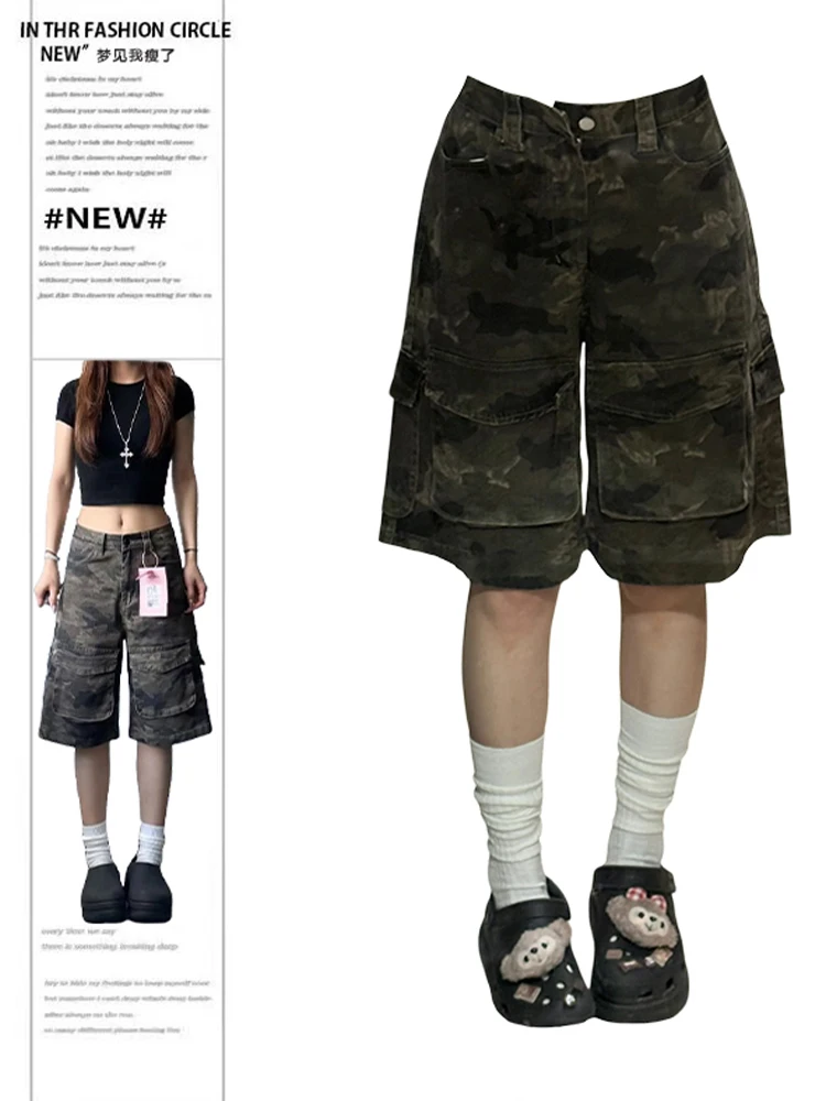 Summer Women Goblin Core Camouflage Jorts Abi Y2K 2000s Knee Length Denim Shorts Japanese Harajuku Grunge Jean Pants Cyber Punk
Summer Women Goblin Core Camouflage Jorts Abi Y2K 2000s Knee Length Denim Shorts Japanese Harajuku Grunge Jean Pants Cyber Punk