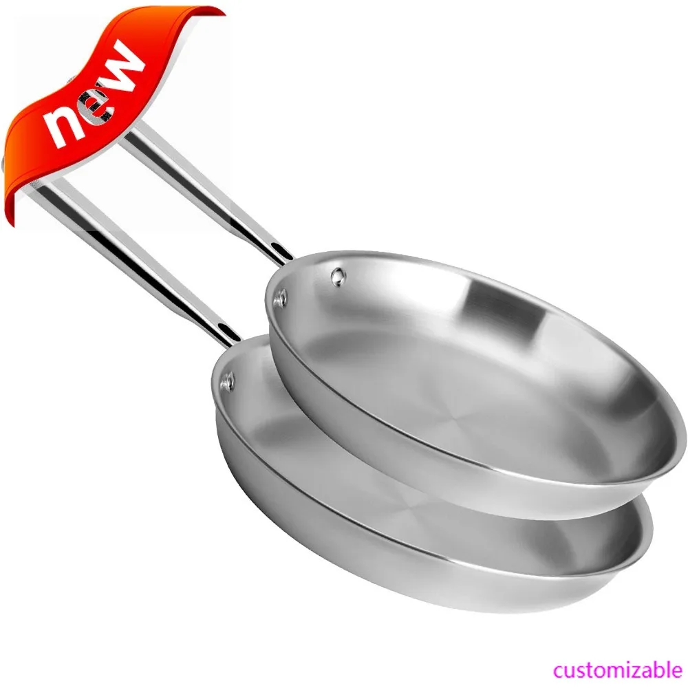NEW-5-Ply Stainless Steel 10" & 12" Frying Pan Set - Professional Cookware For Induction, Gas And Electric - Dishwasher Safe, Ov
NEW-5-Ply Stainless Steel 10" & 12" Frying Pan Set - Professional Cookware For Induction, Gas And Electric - Dishwasher Safe, Ov