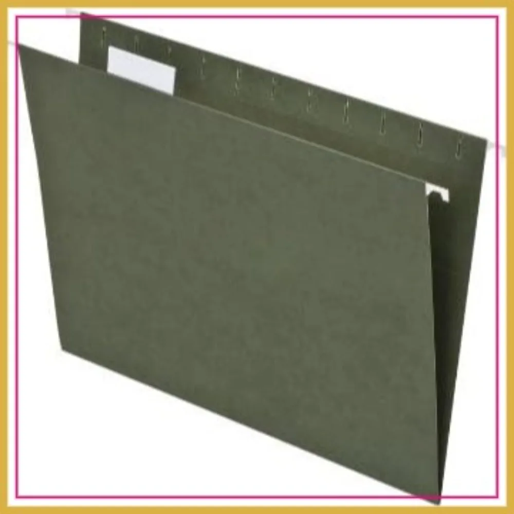 Hanging File Folders, 25 Pack, Green, Letter Size (8.5" x 11"), 5 Tab Positions, Filing Essentials for Home, Office and School
Hanging File Folders, 25 Pack, Green, Letter Size (8.5" x 11"), 5 Tab Positions, Filing Essentials for Home, Office and School