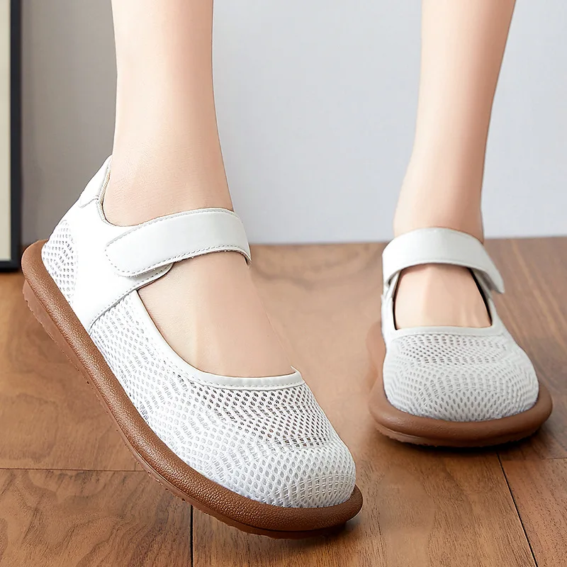Breathable Comfortable Shallow Mouth Mesh Shoes Women Flats 2025 Spring Summer Flat Heels Mary Janes for Office Mom Beach
Breathable Comfortable Shallow Mouth Mesh Shoes Women Flats 2025 Spring Summer Flat Heels Mary Janes for Office Mom Beach
