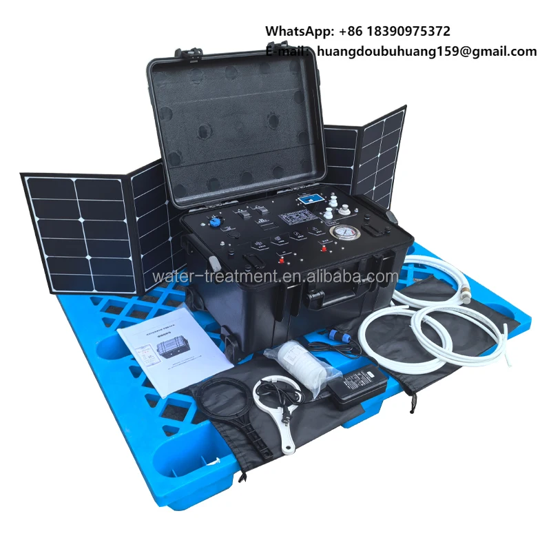 Solar Suitcase Watermaker RO Desalination Machine Portable Outdoor Emergency Water Filter Reverse Osmosis Drink Water Purifier
Solar Suitcase Watermaker RO Desalination Machine Portable Outdoor Emergency Water Filter Reverse Osmosis Drink Water Purifier