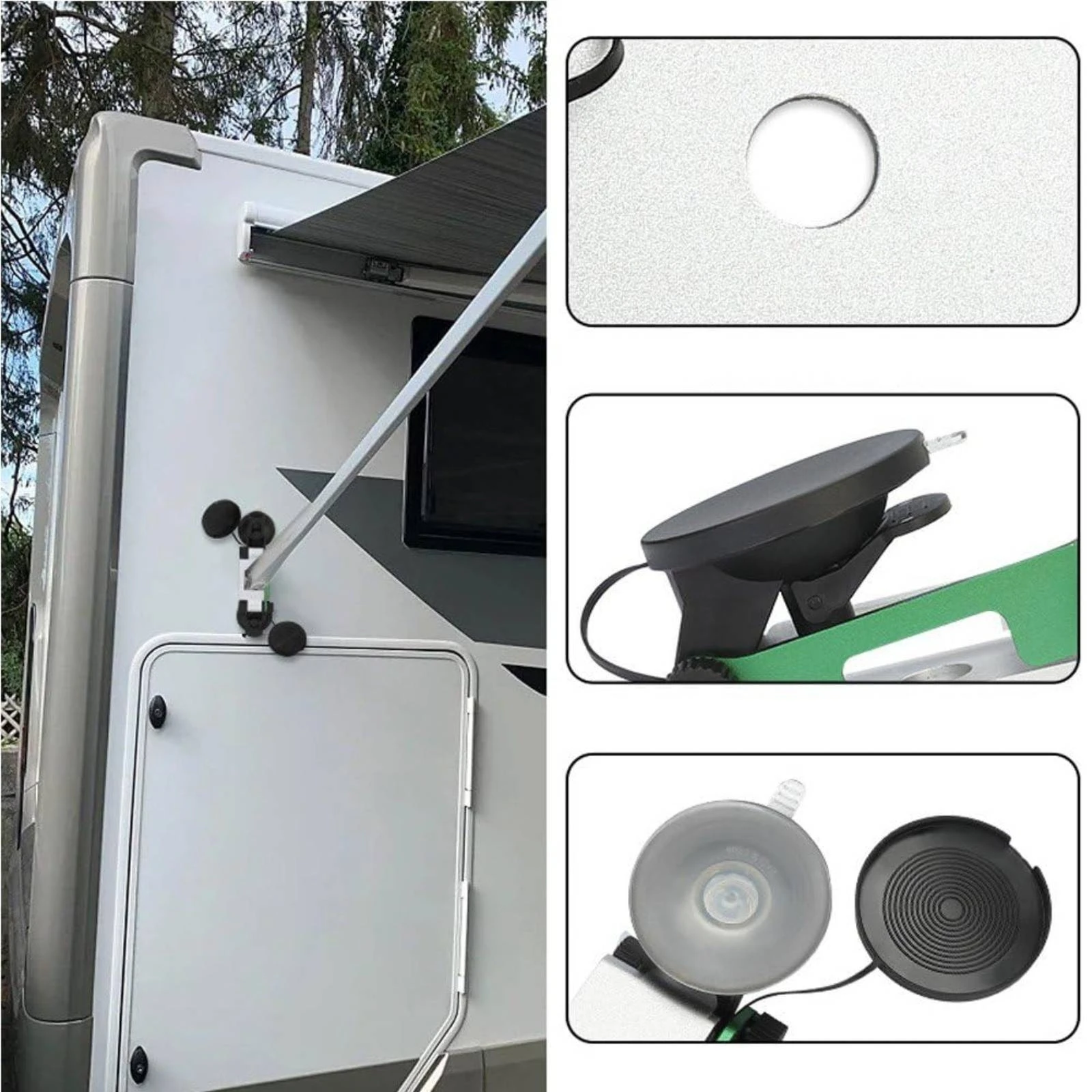 40 Pieces RV Awning Suction Cup Base Sturdy Hold Motorhome Awning Suction Mount Vehicle Accessory Space Saving Universal Fit
40 Pieces RV Awning Suction Cup Base Sturdy Hold Motorhome Awning Suction Mount Vehicle Accessory Space Saving Universal Fit