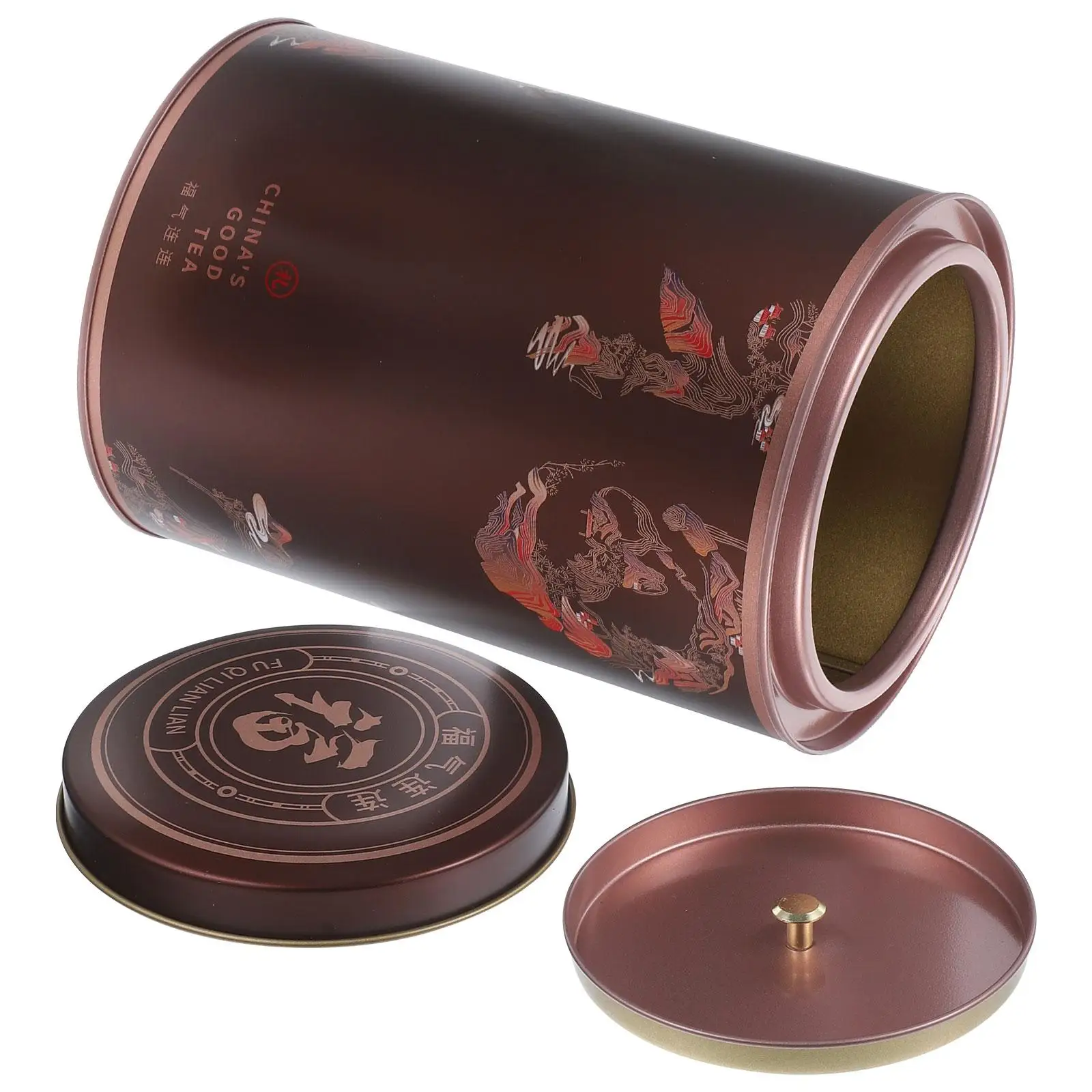 Tea Storage Jar Airtight Container Retro Tinplate Leaves Holder Office Decor Sealed Cans Practical Smooth Mouth
Tea Storage Jar Airtight Container Retro Tinplate Leaves Holder Office Decor Sealed Cans Practical Smooth Mouth
