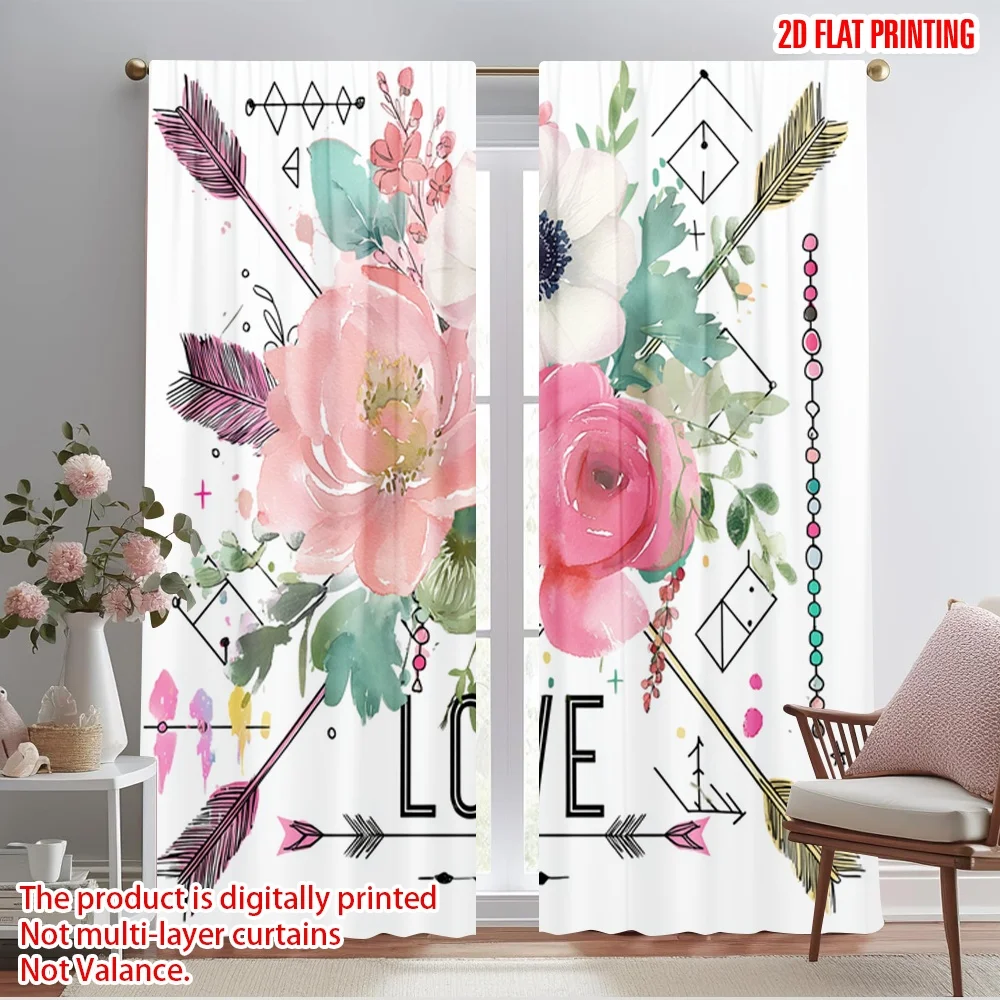 2pcs 2D flat printing Window Curtains FloralLoveArt Polyester Without Electricity Holiday Decorations Use for Photo Booths &
2pcs 2D flat printing Window Curtains FloralLoveArt Polyester Without Electricity Holiday Decorations Use for Photo Booths &