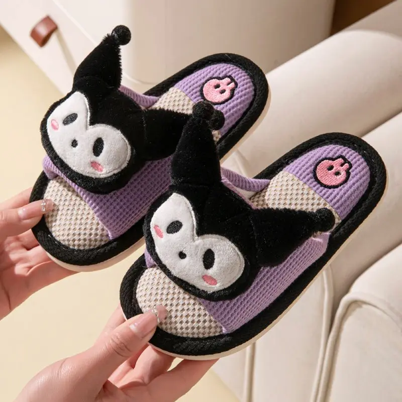 Sanrio Children's Linen Slippers Kuromi Girls Cotton and Line Indoor Shoes Mid-Large Children Cute Slippers Spring and Autumn
Sanrio Children's Linen Slippers Kuromi Girls Cotton and Line Indoor Shoes Mid-Large Children Cute Slippers Spring and Autumn