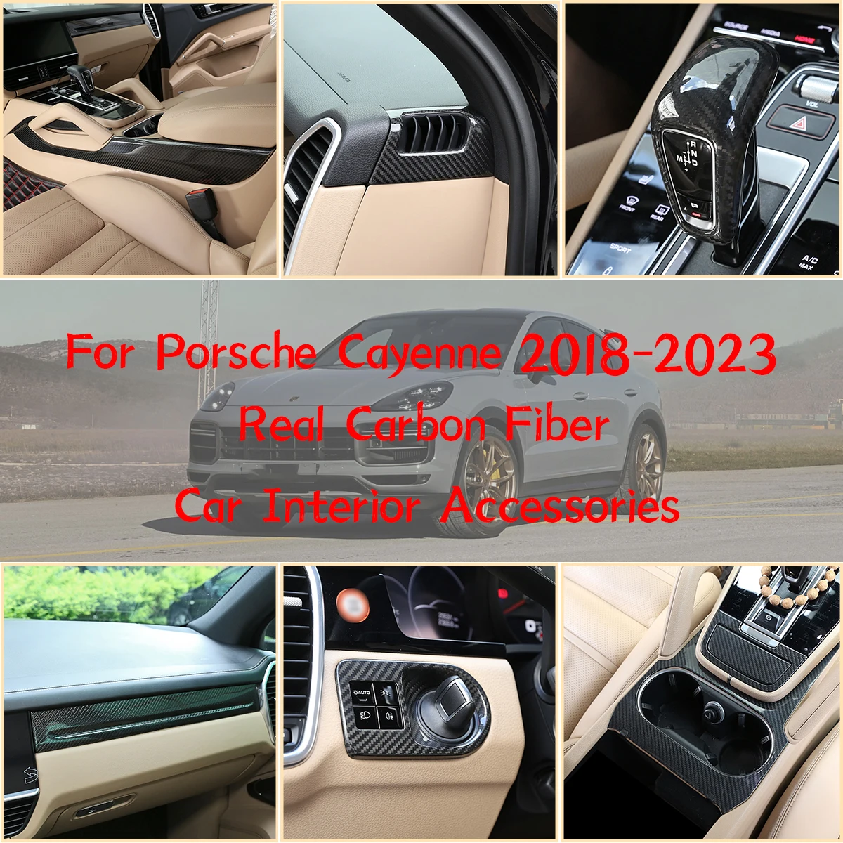 For Porsche Cayenne 2018-2023 Real Carbon Fiber Car Inner Door Central Control Gear Panel Cover Door Sill Trim Car Accessories
For Porsche Cayenne 2018-2023 Real Carbon Fiber Car Inner Door Central Control Gear Panel Cover Door Sill Trim Car Accessories