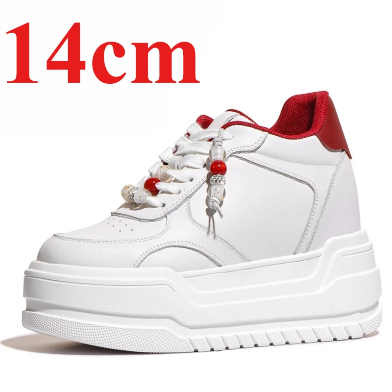 Женские белые кроссовки из натуральной кожи на толстой подошве 14 см, увеличивающие рост, дышащие, удобные повседневные кеды
Женские белые кроссовки из натуральной кожи на толстой подошве 14 см, увеличивающие рост, дышащие, удобные повседневные кеды