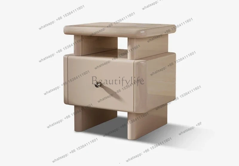 Bedside table high-end, creative storage, exquisite bedside table with lock solid wood paint
Bedside table high-end, creative storage, exquisite bedside table with lock solid wood paint