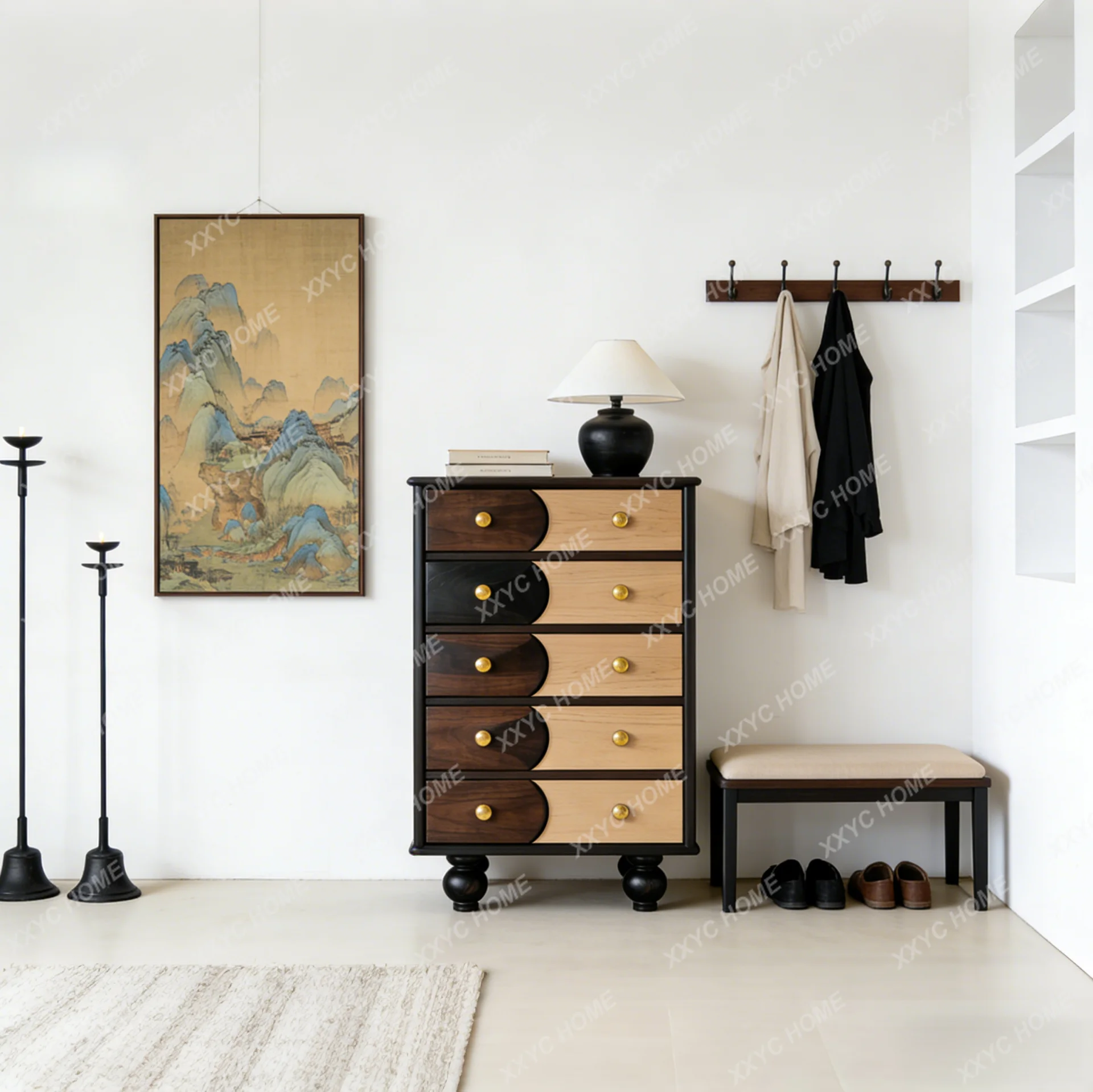 LNew Chinese ebony dining side cabinet solid wood, living room locker against the wall chest dining room
LNew Chinese ebony dining side cabinet solid wood, living room locker against the wall chest dining room
