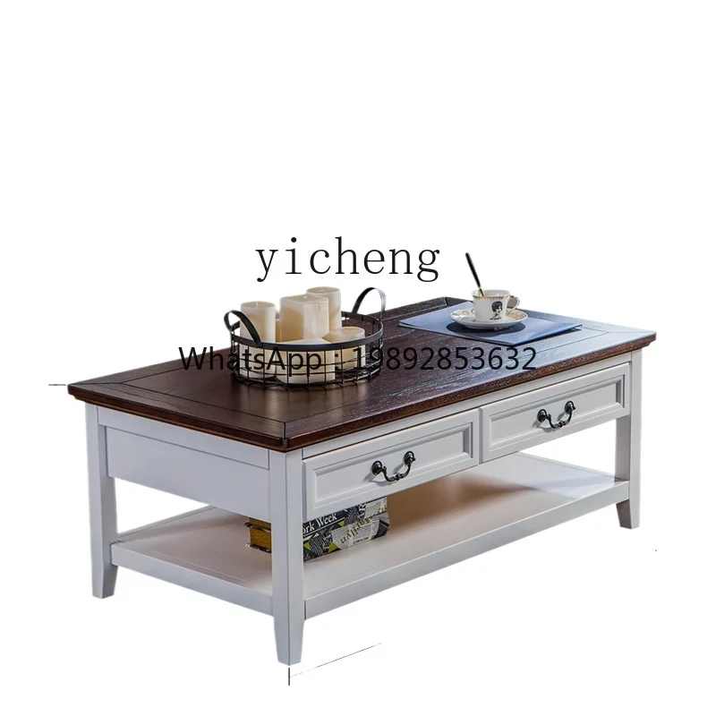 TQH light luxury white pastoral all solid wood coffee table TV cabinet combination rectangular country living room coffee table
TQH light luxury white pastoral all solid wood coffee table TV cabinet combination rectangular country living room coffee table