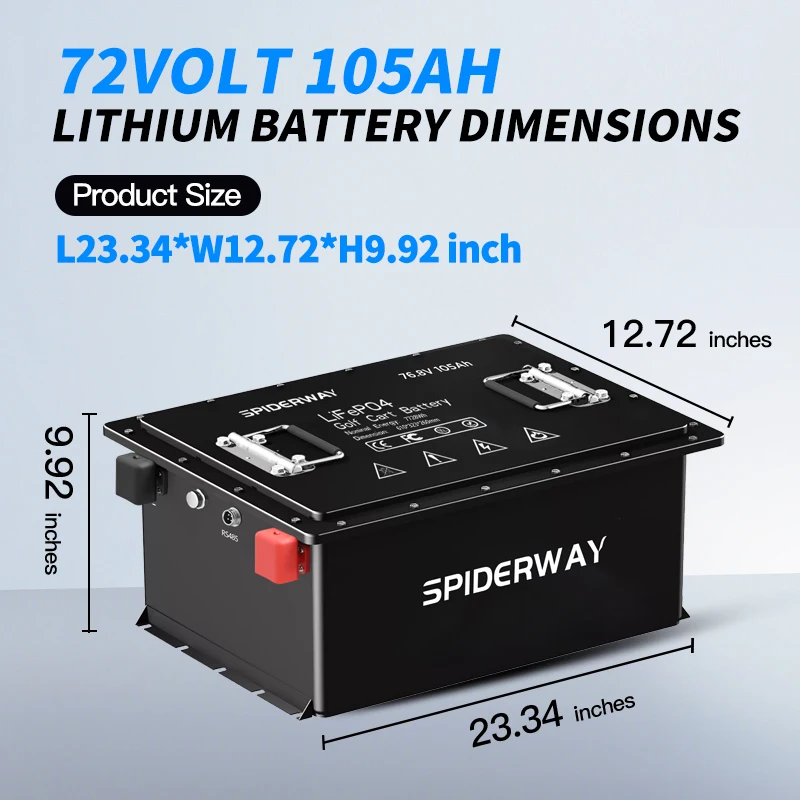 (US LOCAL SHIPPING) 72V 105Ah Golf Cart LiFePO4 Lithium Battery for Cushman Hauler Pro X LSV, 200A BMS 6000+ Cycle , Support APP & Bluetooth
(US LOCAL SHIPPING) 72V 105Ah Golf Cart LiFePO4 Lithium Battery for Cushman Hauler Pro X LSV, 200A BMS 6000+ Cycle , Support APP & Bluetooth