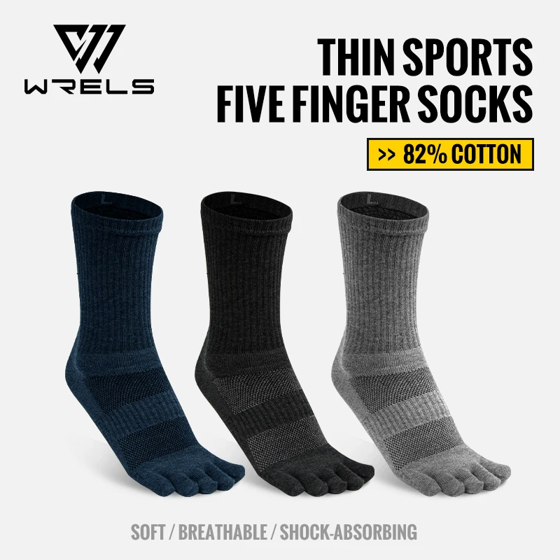 WRELS Five Finger Socks Cotton Athletic Running Toe Socks Breathable Thickening Towel Bottom Sweat Absorbing Women Men's Socks
WRELS Five Finger Socks Cotton Athletic Running Toe Socks Breathable Thickening Towel Bottom Sweat Absorbing Women Men's Socks