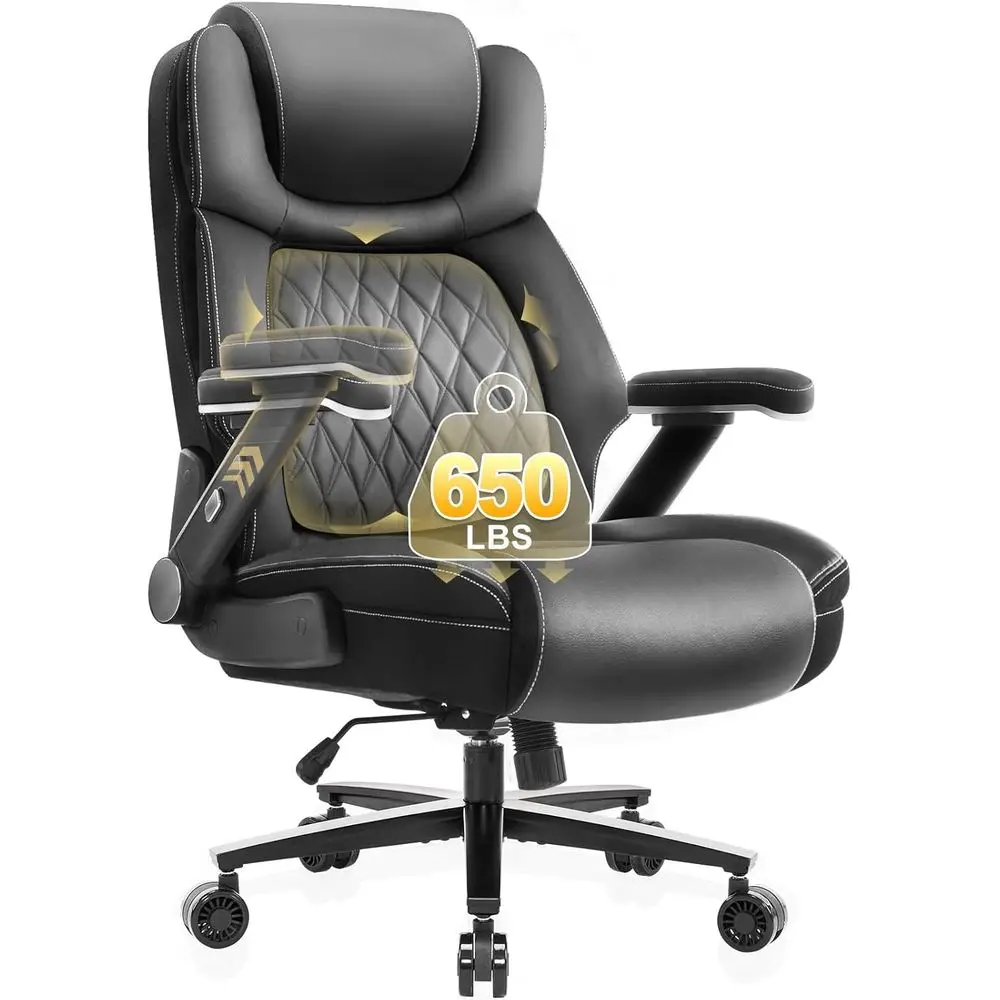 Ergonomic High-Back Office Chair for 650lbs Capacity with 5D Armrests and Quiet Wheels
Ergonomic High-Back Office Chair for 650lbs Capacity with 5D Armrests and Quiet Wheels