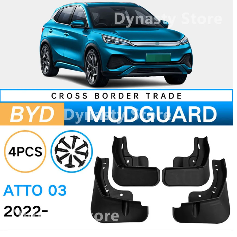 Car Mudguards For BYD YUAN PLUS ATTO 3 ABS Mud Guards Fender Flare Mudflaps Exterior Parts Auto Accessories
Car Mudguards For BYD YUAN PLUS ATTO 3 ABS Mud Guards Fender Flare Mudflaps Exterior Parts Auto Accessories