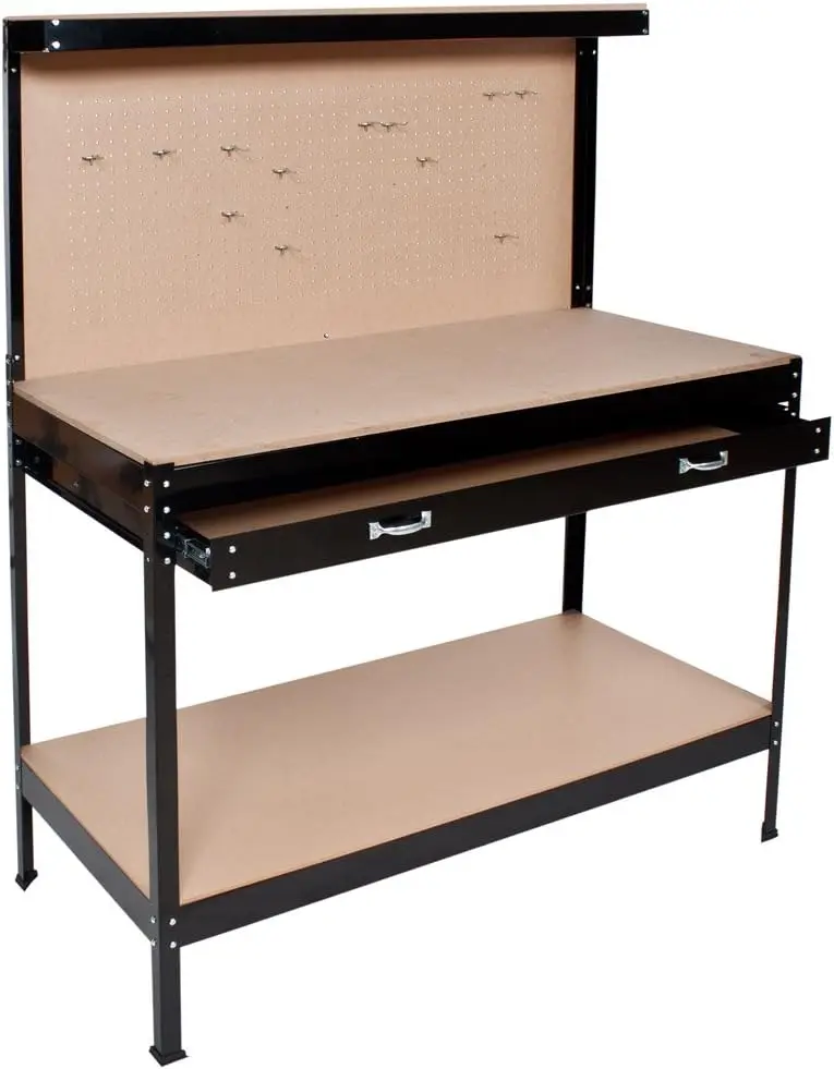 Banco de trabajoMesa de trabajo para taller bricolaje pared herramientas cajón - varias tamaños (Typ 1 | 120x60x156 cm | 400855)
Banco de trabajoMesa de trabajo para taller bricolaje pared herramientas cajón - varias tamaños (Typ 1 | 120x60x156 cm | 400855)