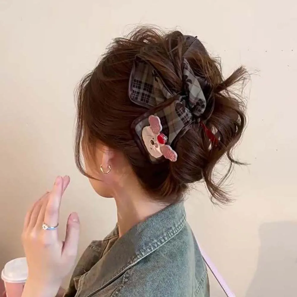 Rabbit Sweet Plaid Cloth Hair Claw Bow Funny Cartoon Animal Shark Clip Korean Style Cat Acrylic Canvas Claw Clip Gifts
Rabbit Sweet Plaid Cloth Hair Claw Bow Funny Cartoon Animal Shark Clip Korean Style Cat Acrylic Canvas Claw Clip Gifts