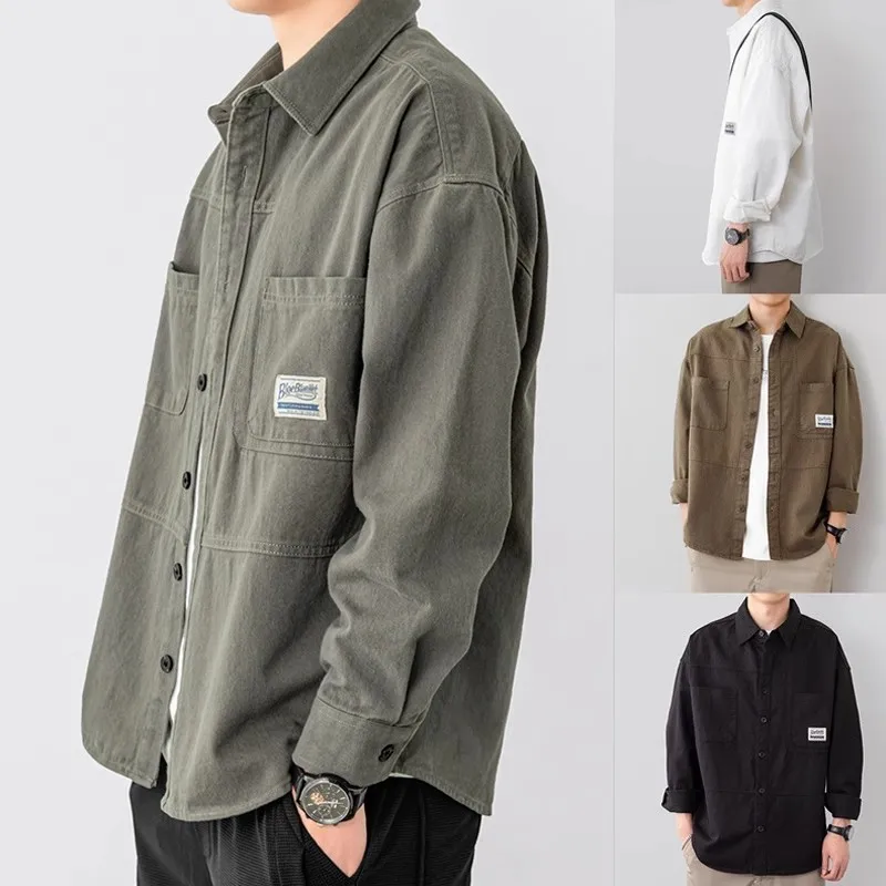 Men's Casual Loose Long Sleeve Work Shirt Dirt Resistant Wear Resistant Welding Worker Outerwear Coat for Heavy Duty Labor
Men's Casual Loose Long Sleeve Work Shirt Dirt Resistant Wear Resistant Welding Worker Outerwear Coat for Heavy Duty Labor