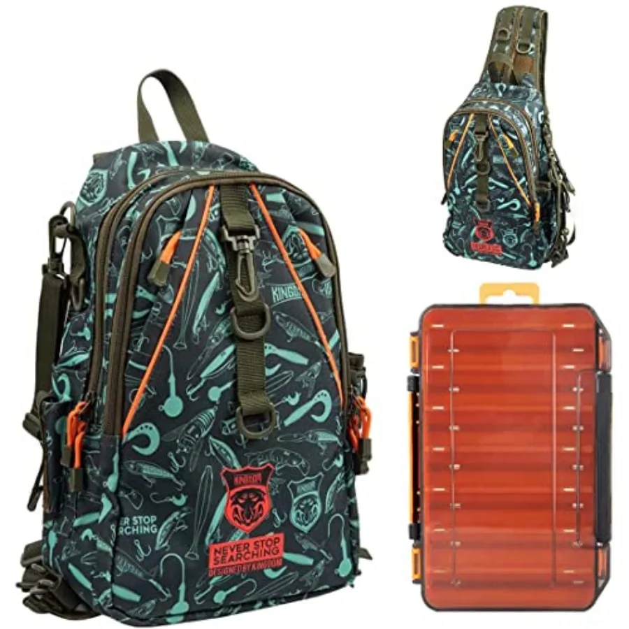 Fishing Tackle Storage Bag With Fishing lure Box, Water-Resistant Fishing Backpack with Rod Holder, Fishing Gear Bag
Fishing Tackle Storage Bag With Fishing lure Box, Water-Resistant Fishing Backpack with Rod Holder, Fishing Gear Bag