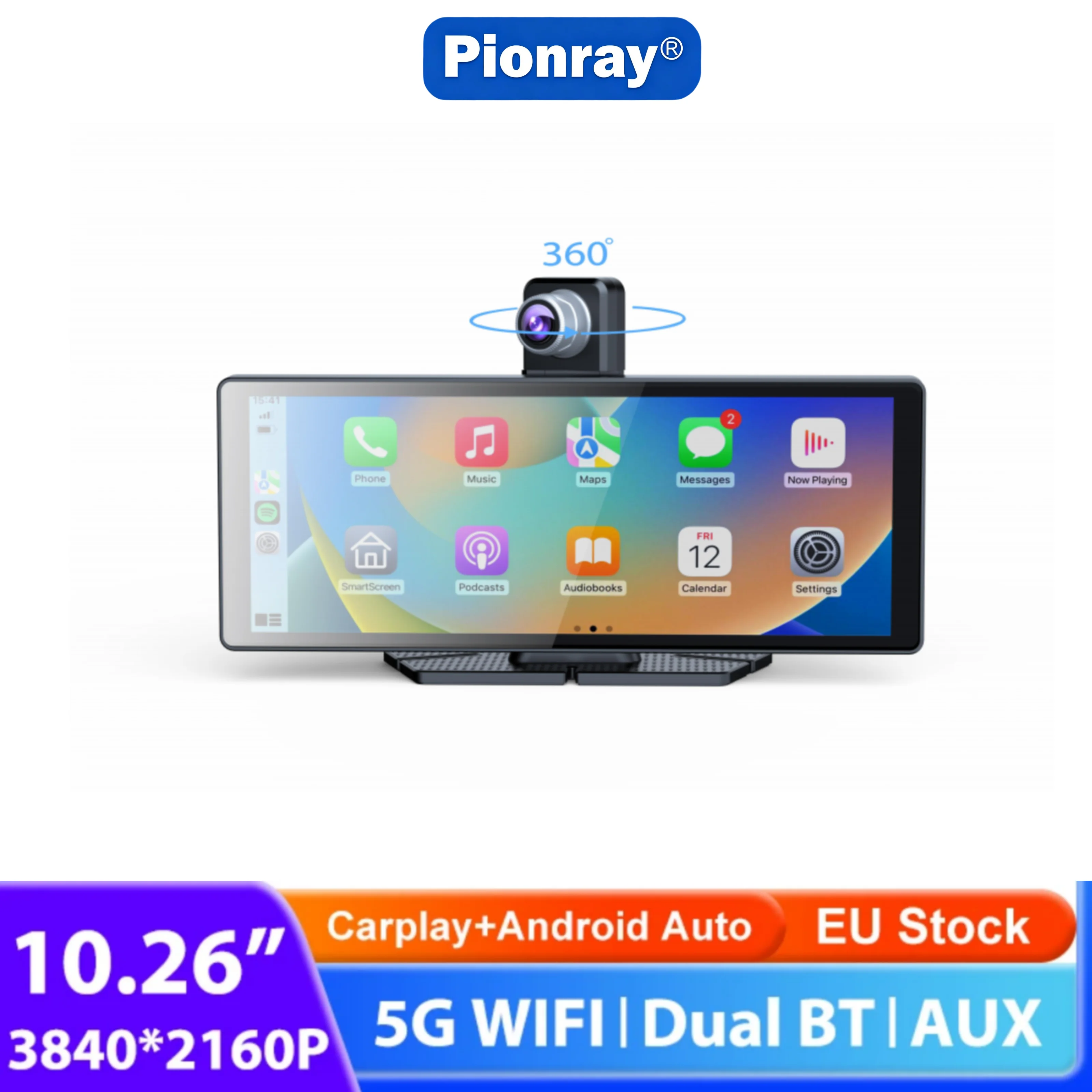 10.26" Car Display 4K & 1080P Dual Lens DVR Video Recorder Wireless Carplay And Android Auto 3840*2160P Portable Head Unit
10.26" Car Display 4K & 1080P Dual Lens DVR Video Recorder Wireless Carplay And Android Auto 3840*2160P Portable Head Unit