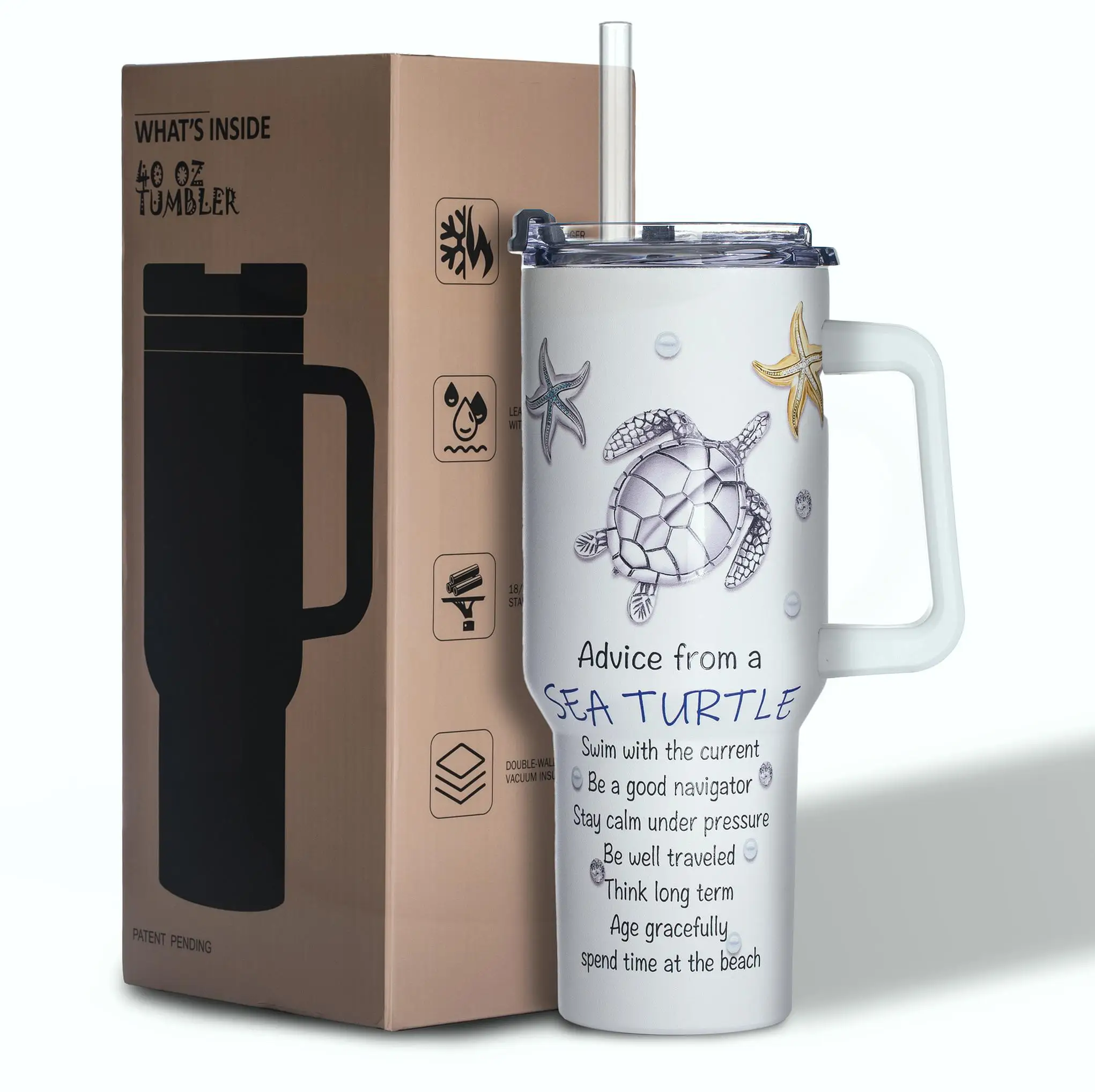 40oz Sea Turtle Stainless Steel Vacuum Insulated Tumbler with Handle and Lid, Perfect Gift for Mom on Mother’s Day
40oz Sea Turtle Stainless Steel Vacuum Insulated Tumbler with Handle and Lid, Perfect Gift for Mom on Mother’s Day