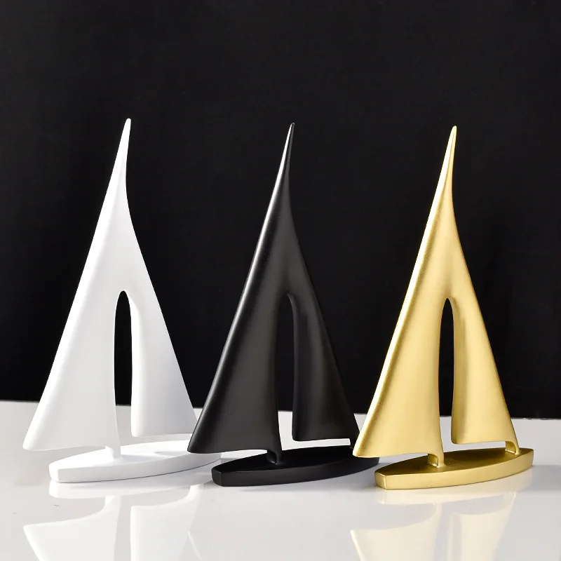 Modern simple sailboat combination ornaments resin crafts creative living room office desktop home decorations
Modern simple sailboat combination ornaments resin crafts creative living room office desktop home decorations