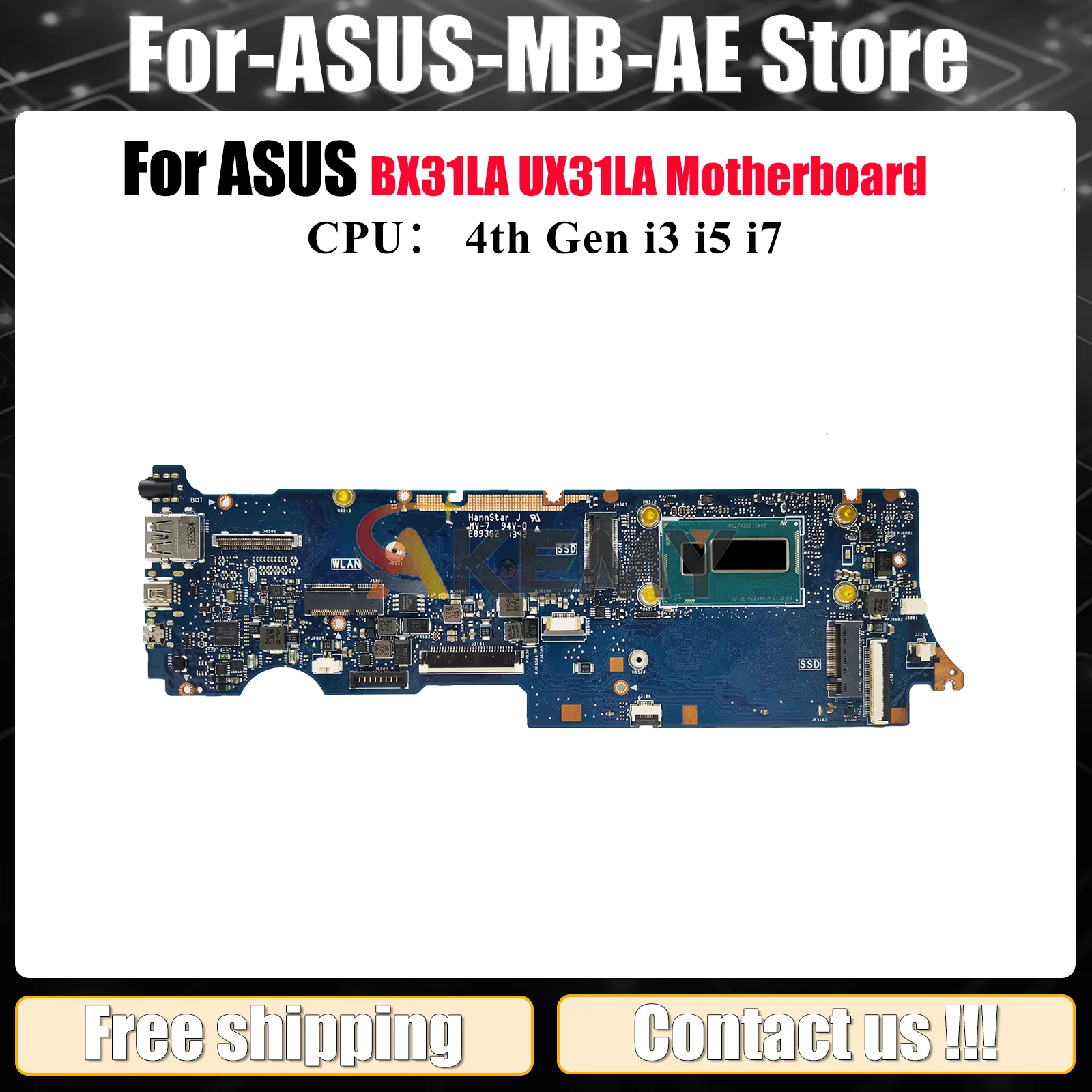 UX31LA Материнская плата для ноутбука ASUS ZenBook UX31L BX31LA UX31LA Материнская плата для ноутбука с процессором i3 i5 i7 100% тестирование ОК быстрая доставка
UX31LA Материнская плата для ноутбука ASUS ZenBook UX31L BX31LA UX31LA Материнская плата для ноутбука с процессором i3 i5 i7 100% тестирование ОК быстрая доставка